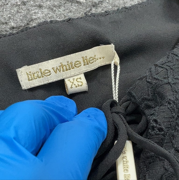 Little White Lies Black Lace-Up Mini Dress Size XS - Picture 4 of 5